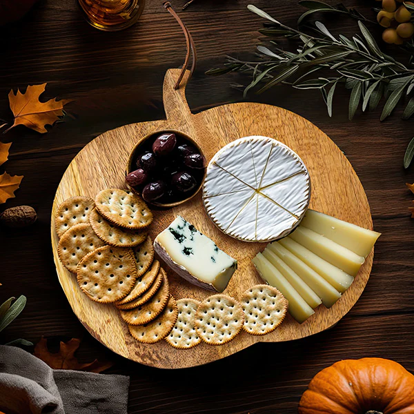 Wood Pumpkin Charcuterie Cutting Board