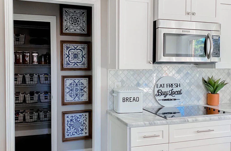 Vintage Inspired Metal Tile Wall Art, Set of 4