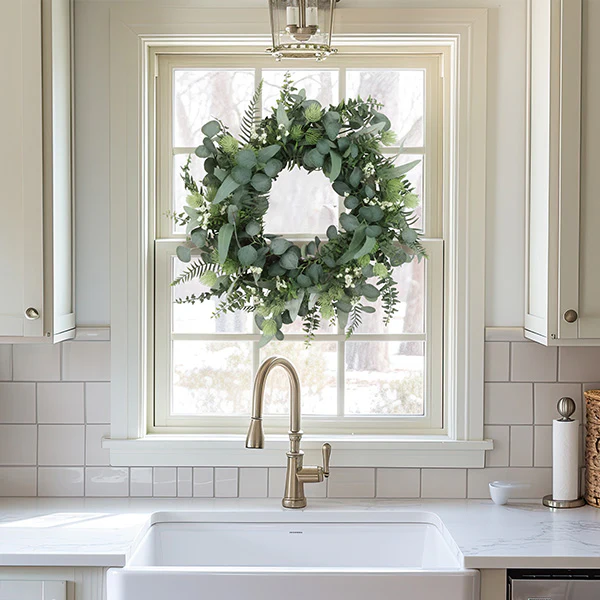 Premium Lifelike Eucalyptus and Berry Wreath