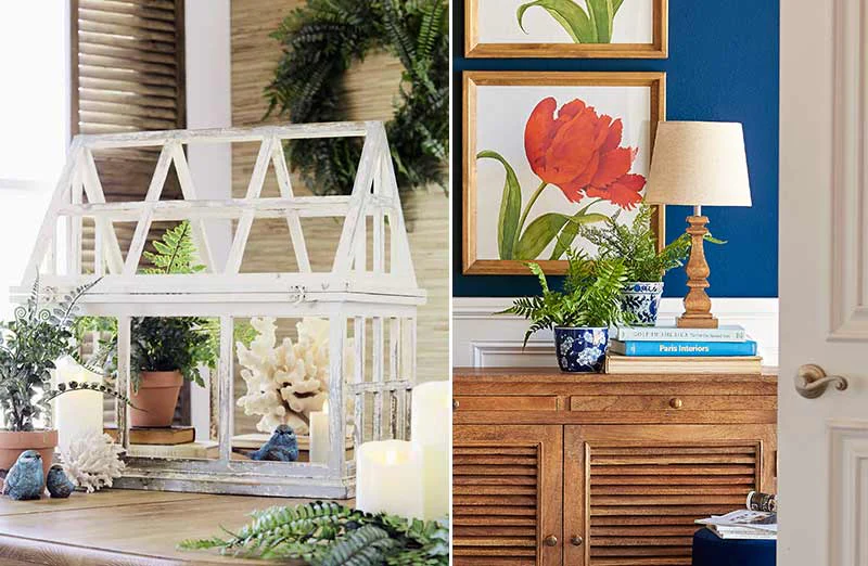 Assorted Potted Faux Ferns  Set of 3