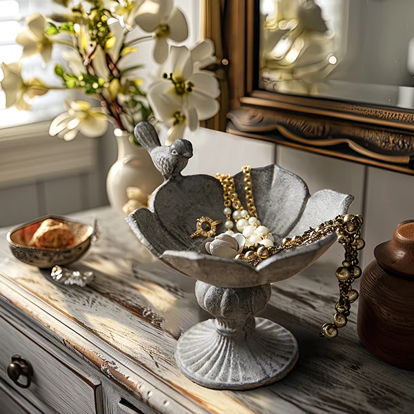 Timeless Beauty Bird Jewelry Dish