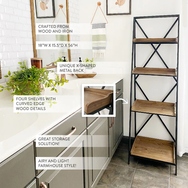 Tall Crossback Bookshelf