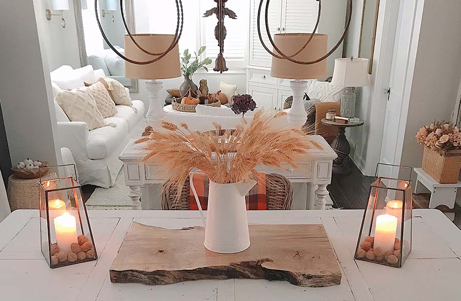 Bronze Finish Geometric Candle Lantern