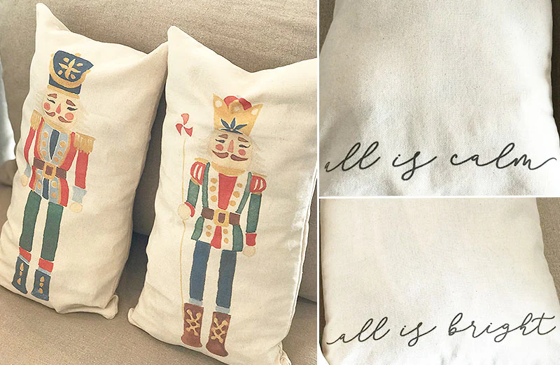 Christmas Nutcracker Pillow Covers  Set of 2