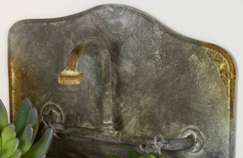 Antiqued Finish Wall Planter