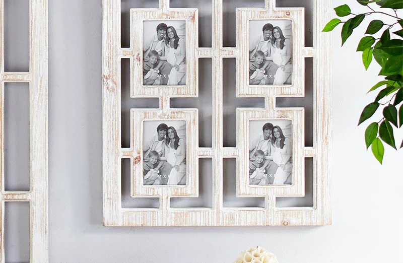 Whitewashed Arched Photo Frame