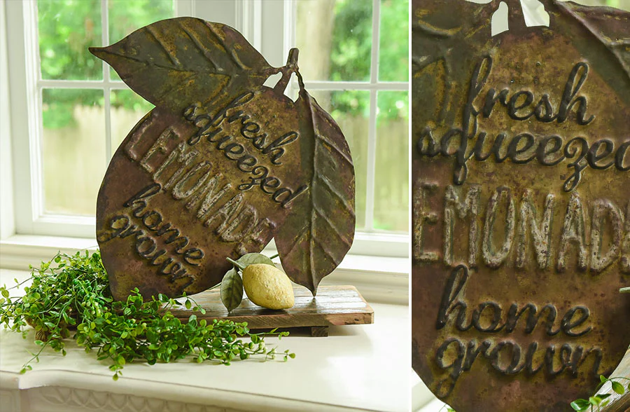Extreme Rusted Finish Lemonade Sign