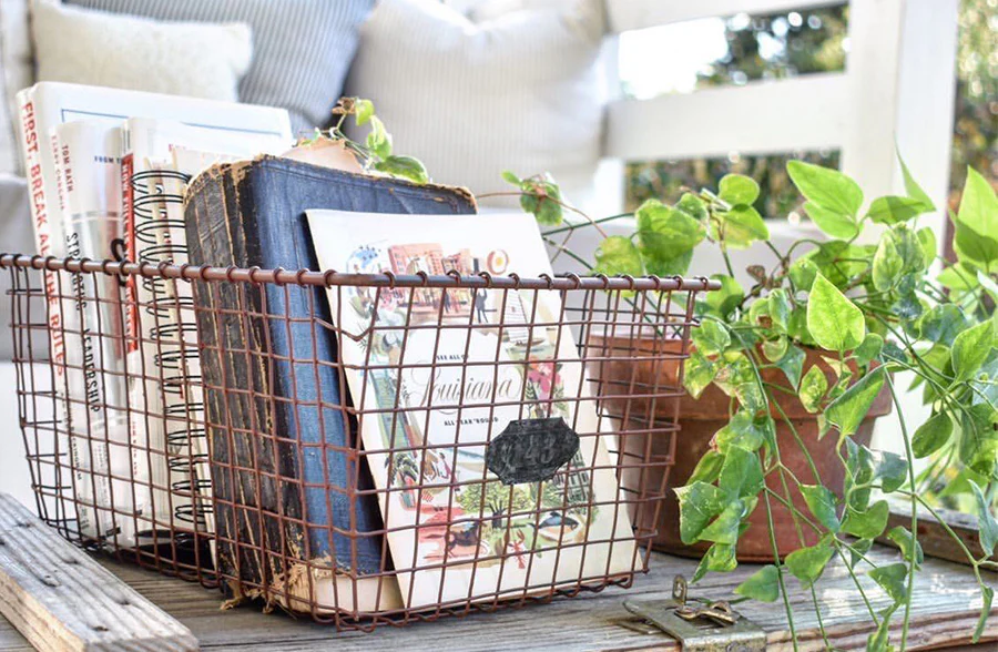 I love You Wire Basket with Tag
