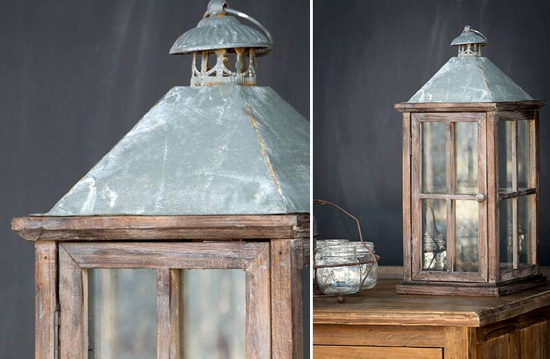 HUGE Antique Candle Lantern
