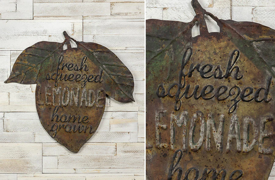 Extreme Rusted Finish Lemonade Sign