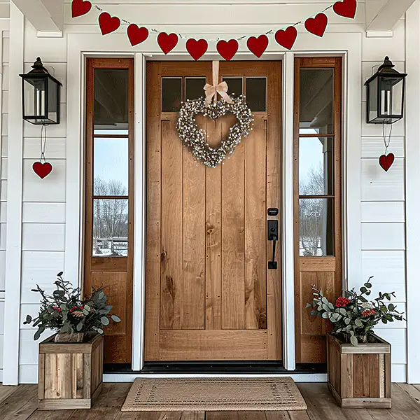 Valentine's Berry Heart Wreath, Pick Your Color