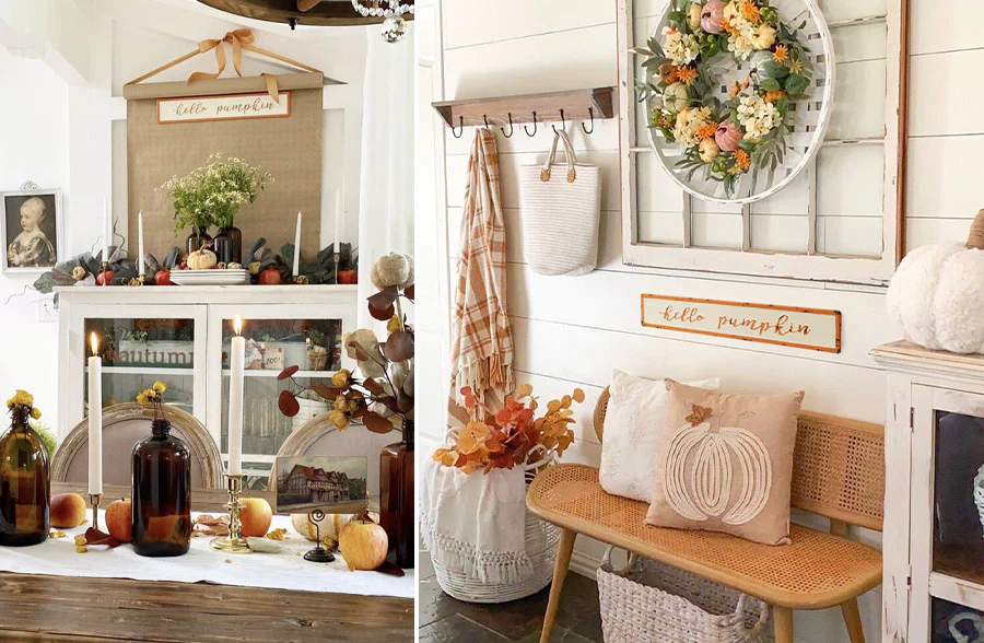 Hello Pumpkin Embossed Iron Wall Décor