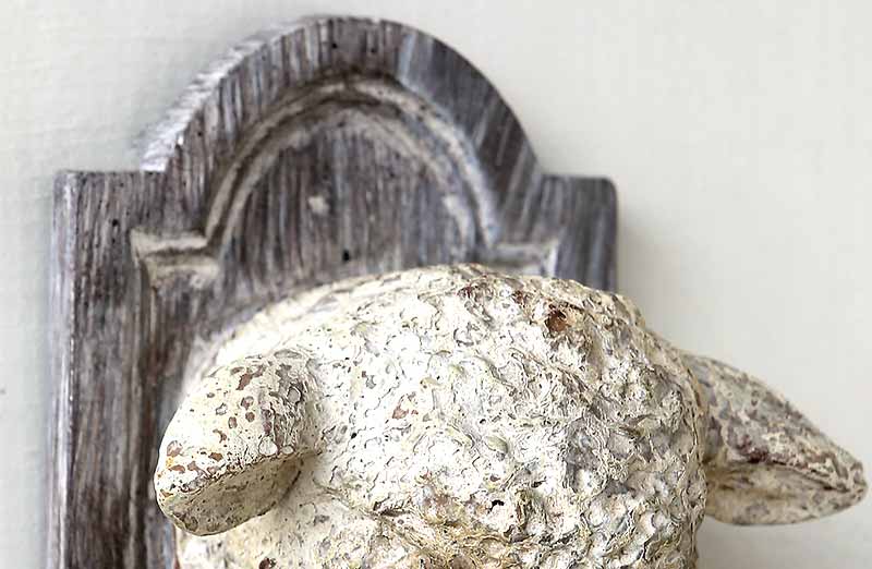 Petite Lamb Head Plaques  Set of 2