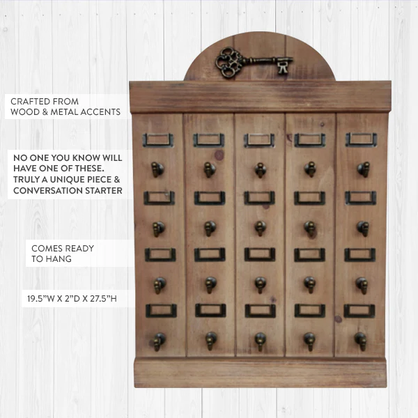 Nostalgic Vintage-Inspired Hotel Key Organizer