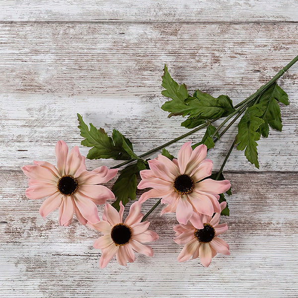 Lifelike Pink Black-Eyed-Susans, Set of 12 Stems