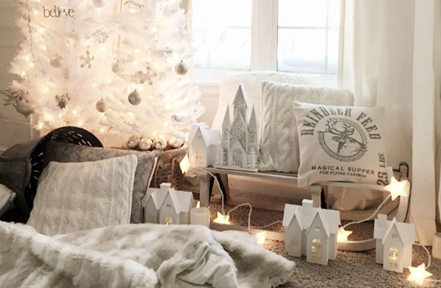 Christmas Reindeer Feed Sack Pillow