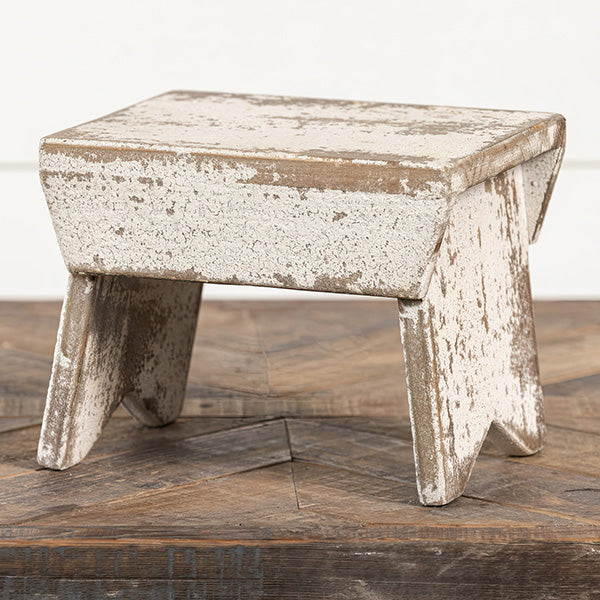 Vintage Inspired Distressed Wooden Milking Stool, Choose Your Color