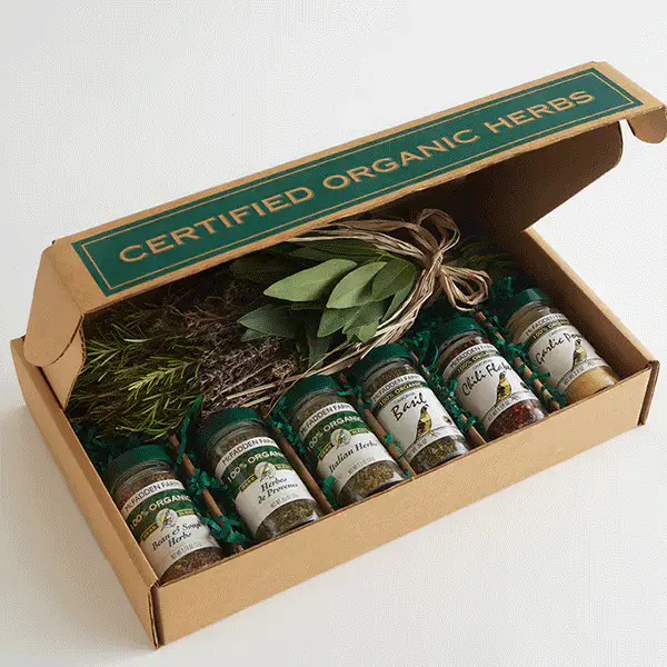 US Grown Organic Herb Gift Box, Choose Your Style