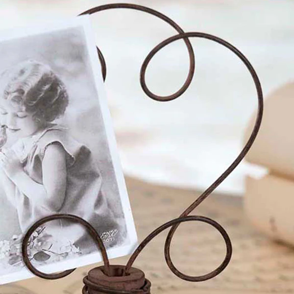 Vintage Drawer Pull Photo Holders, Set of 2