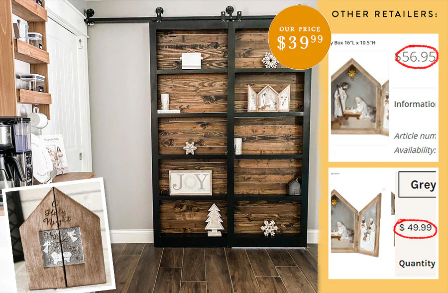 Cathedral Inspired Nativity Scene Display