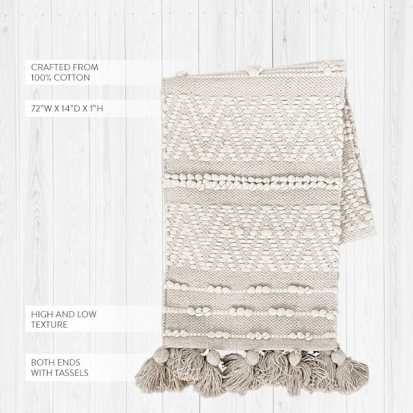 High and Low Textured Table Runner