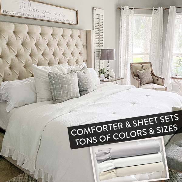 Ruffle Sheet or Comforter Set, Pick Your Color and Size