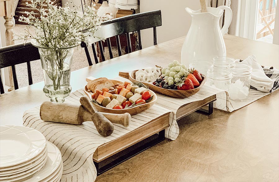 Acacia Wood Pear Shaped Bowls, Set of 2