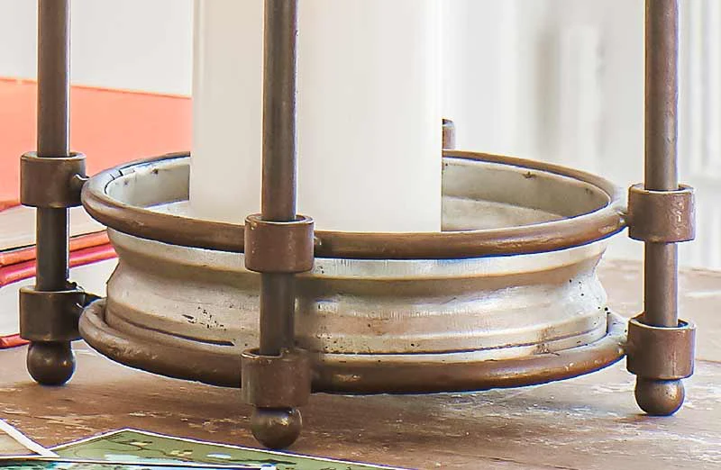 Galvanized Metal Round Lanterns  Set of 2