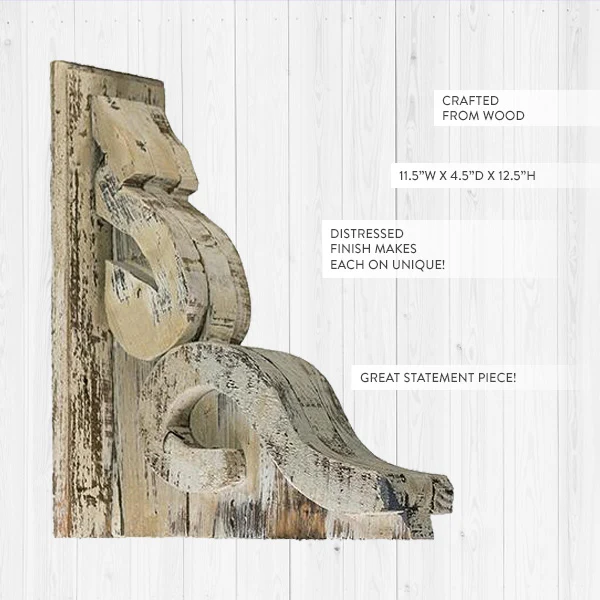 Large Weathered Wood Corbel