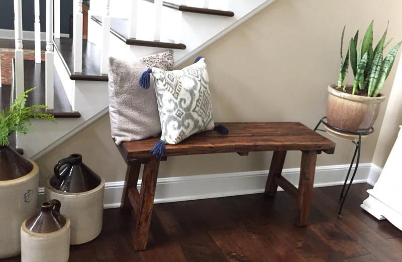 Mahogany Wood Bench