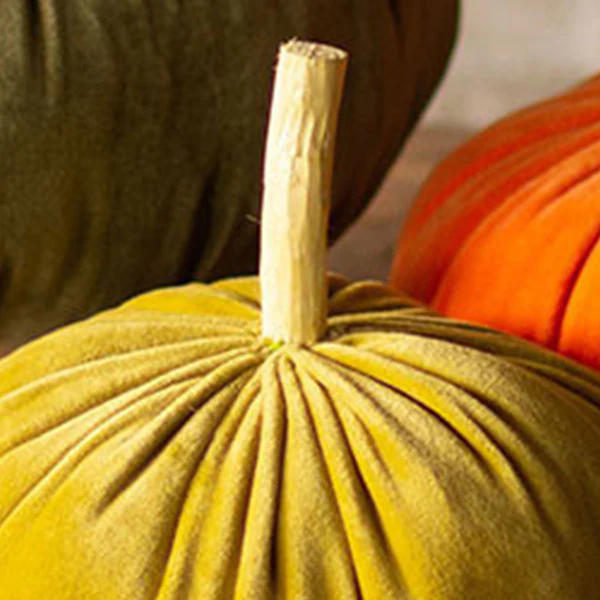 Velvet Pumpkins, Set of 3 | Autumn Glow