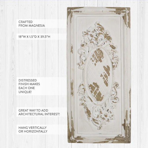 39 Inch Cottage Core Ornate Wall Panel