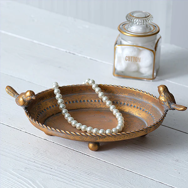 Perched Bird Jewelry Trinket Dish