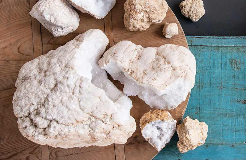 Quartz Split Geode Set of 2