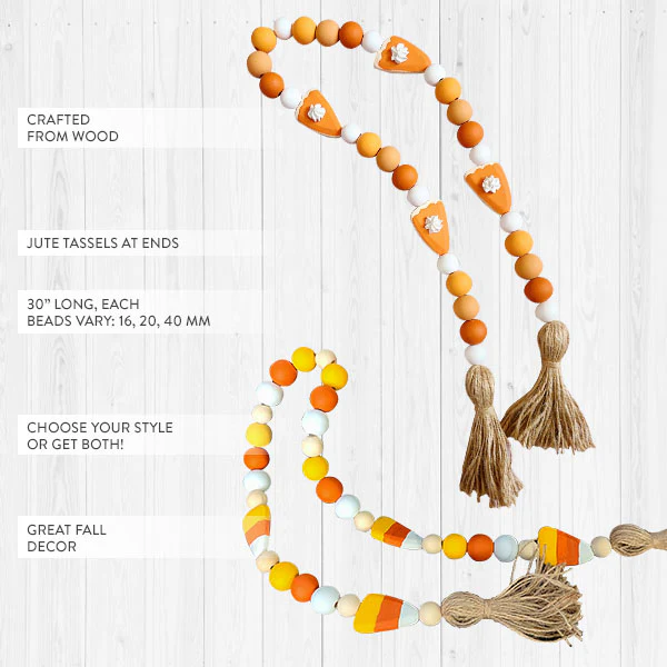 Autumn Favorites Beaded Garland, Pick Your Style