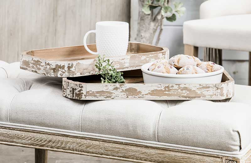 Chippy Wood Trays Set of 2