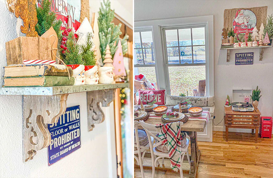 Galvanized Metal and Corbel Shelf