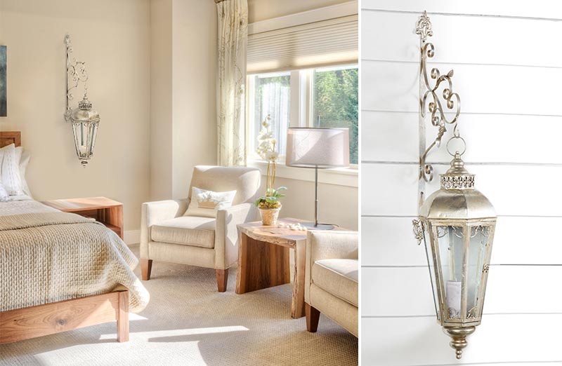 Distressed European Wall Lantern With Bracket