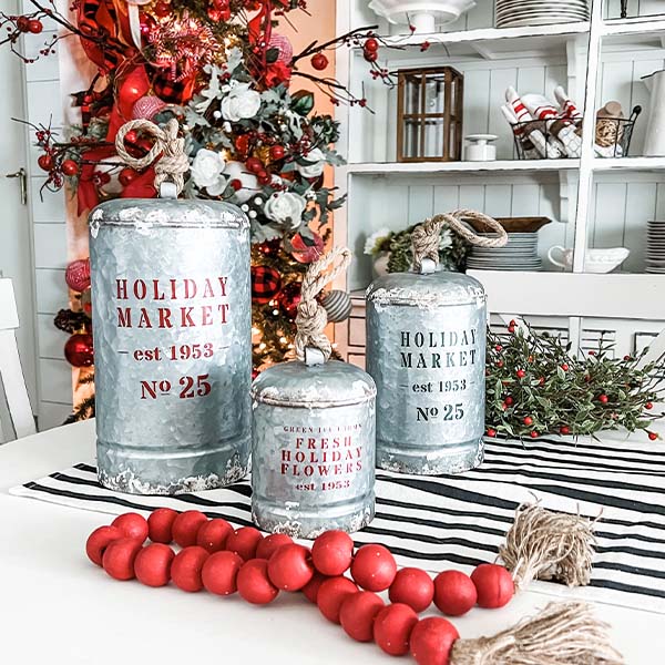 Oversized Holiday Market Cowbells, Set of 3