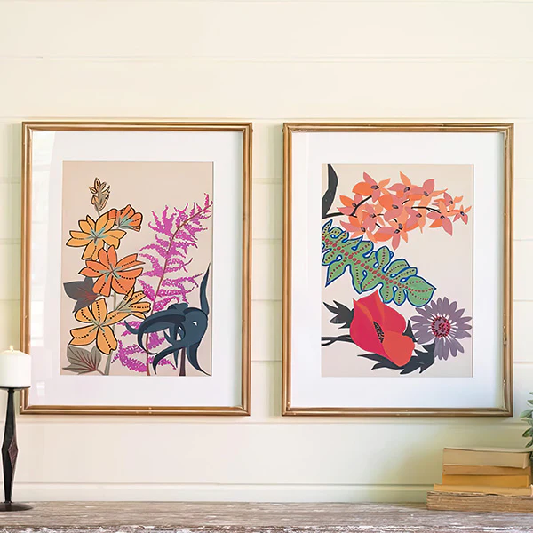 Love Blossoms Framed Floral Prints, Set of 2 | Pick Your Style