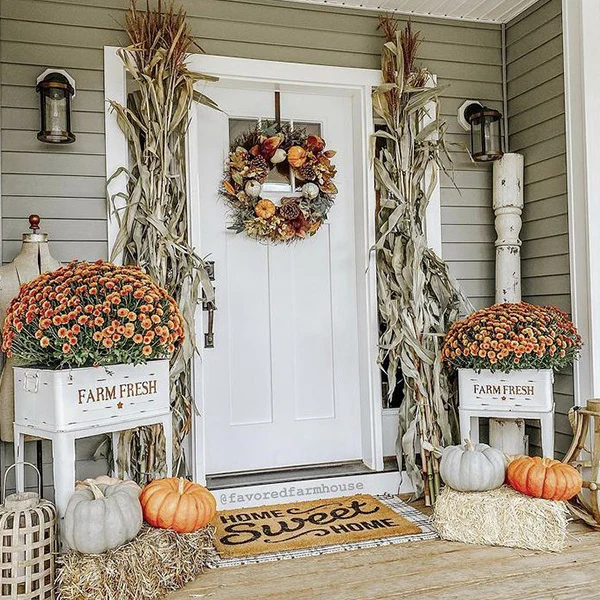 Removable Farm Fresh White Garden Stands, Set of 2