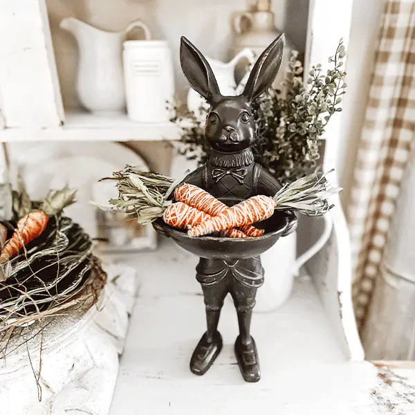 Royal Bunny Bronze Bowl, Choose Your Style | Dapper Critters Collection
