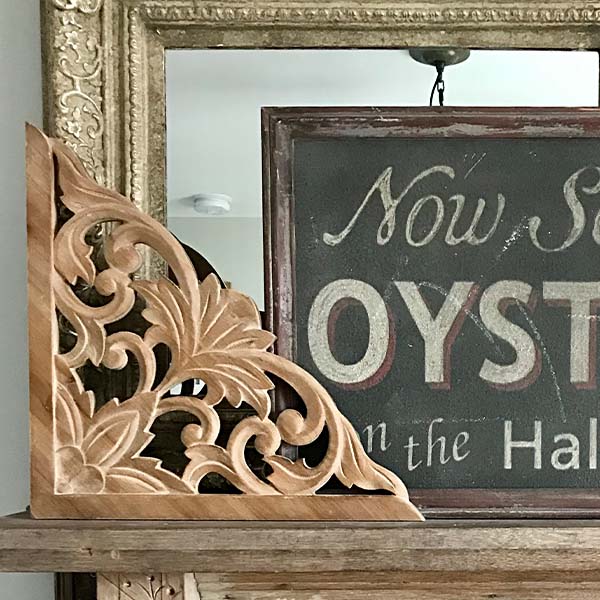 Architectural Salvage Natural Wooden Wall Gable