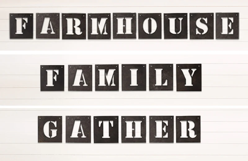 LARGE Metal Letter Stencils  Set of 30