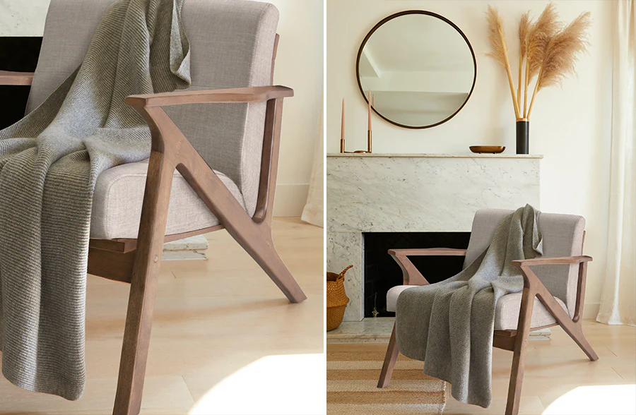 Mid Century Modern Fabric Accent Chair, Pick Your Color