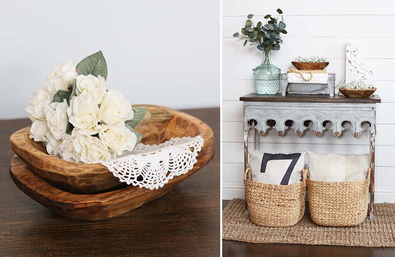 Handcrafted Dough Bowls, Set of 2