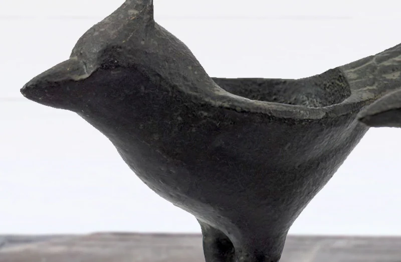 Cast Iron Bird Tealight Holders  Set of Two