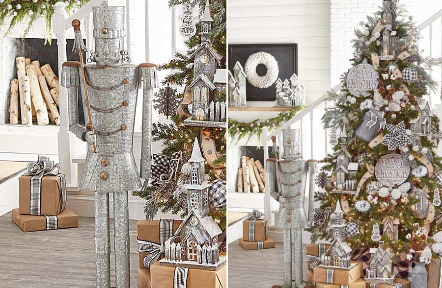HUGE Life-size Galvanized Metal Nutcracker