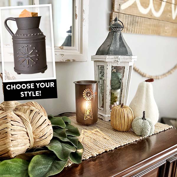 Vintage Farmhouse Wax Warmer, Pick Your Style