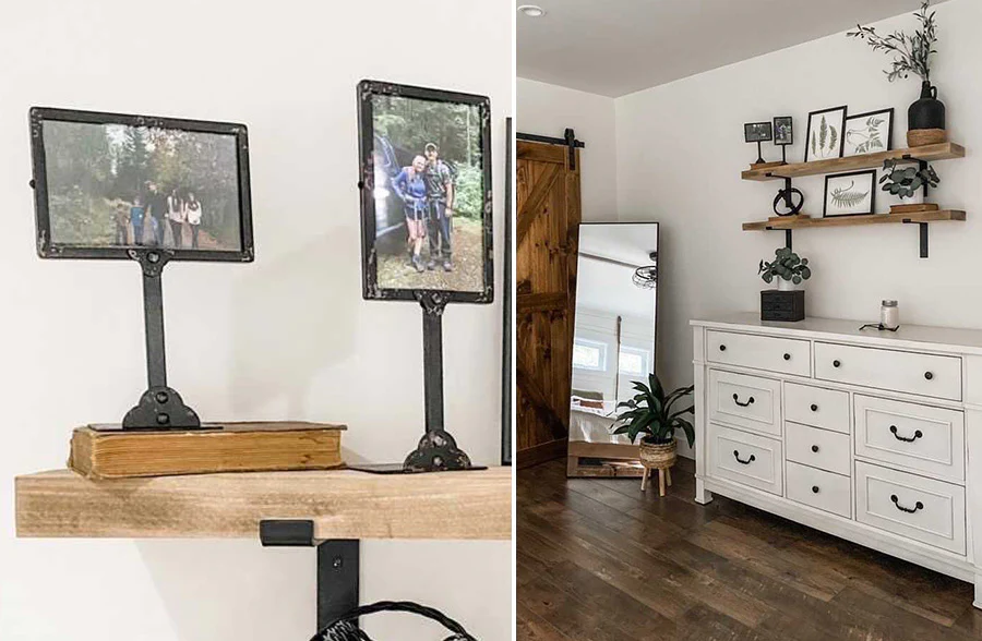 Standing Distressed Picture Frame, Set of 2